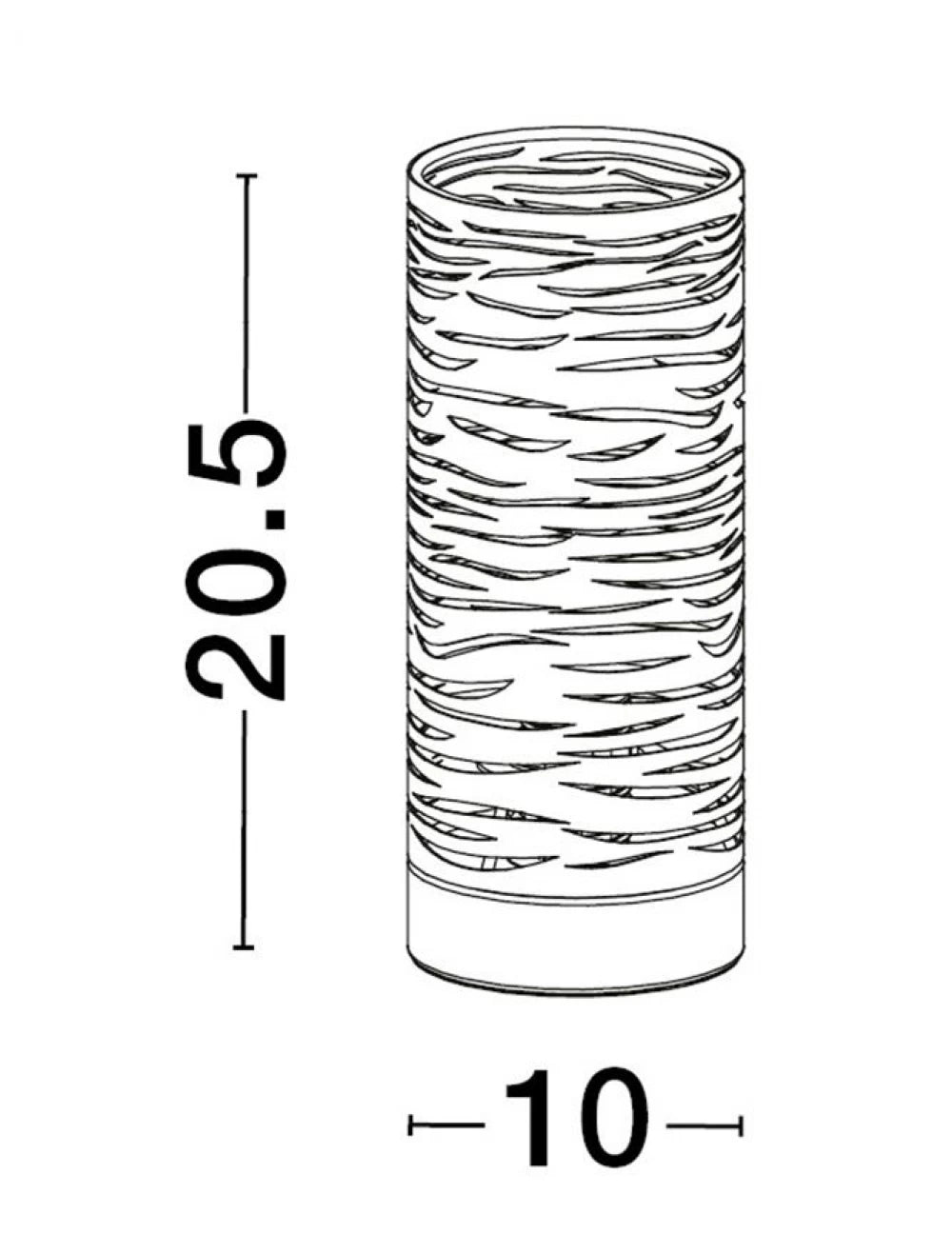 Veioza din Metal Alb/Auriu H20.5xL10cm IP20 ZANE