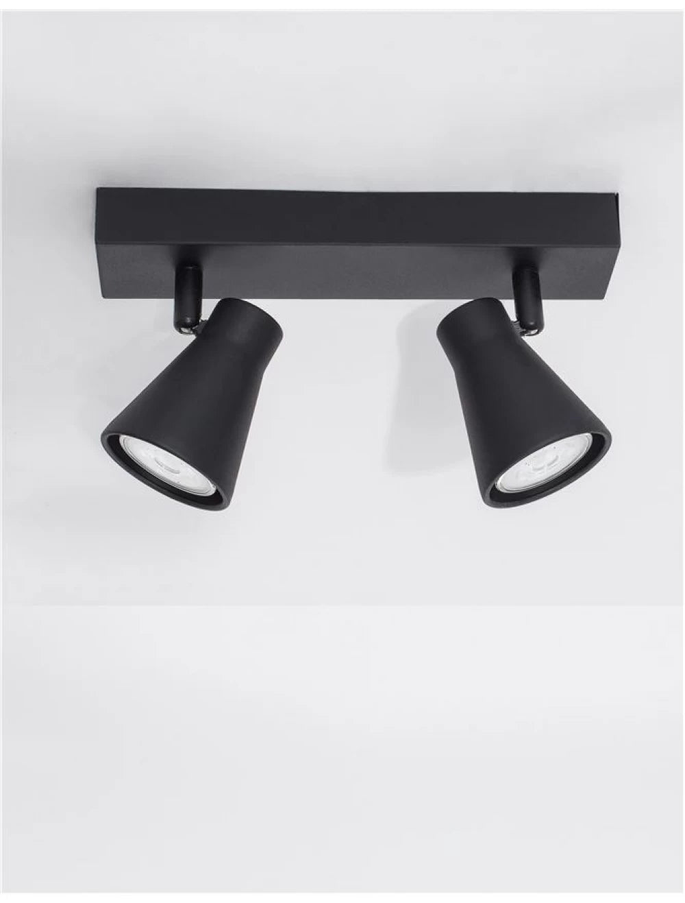 Plafoniera din Metal Negru H15xL24.5cm IP20 DUBLIN