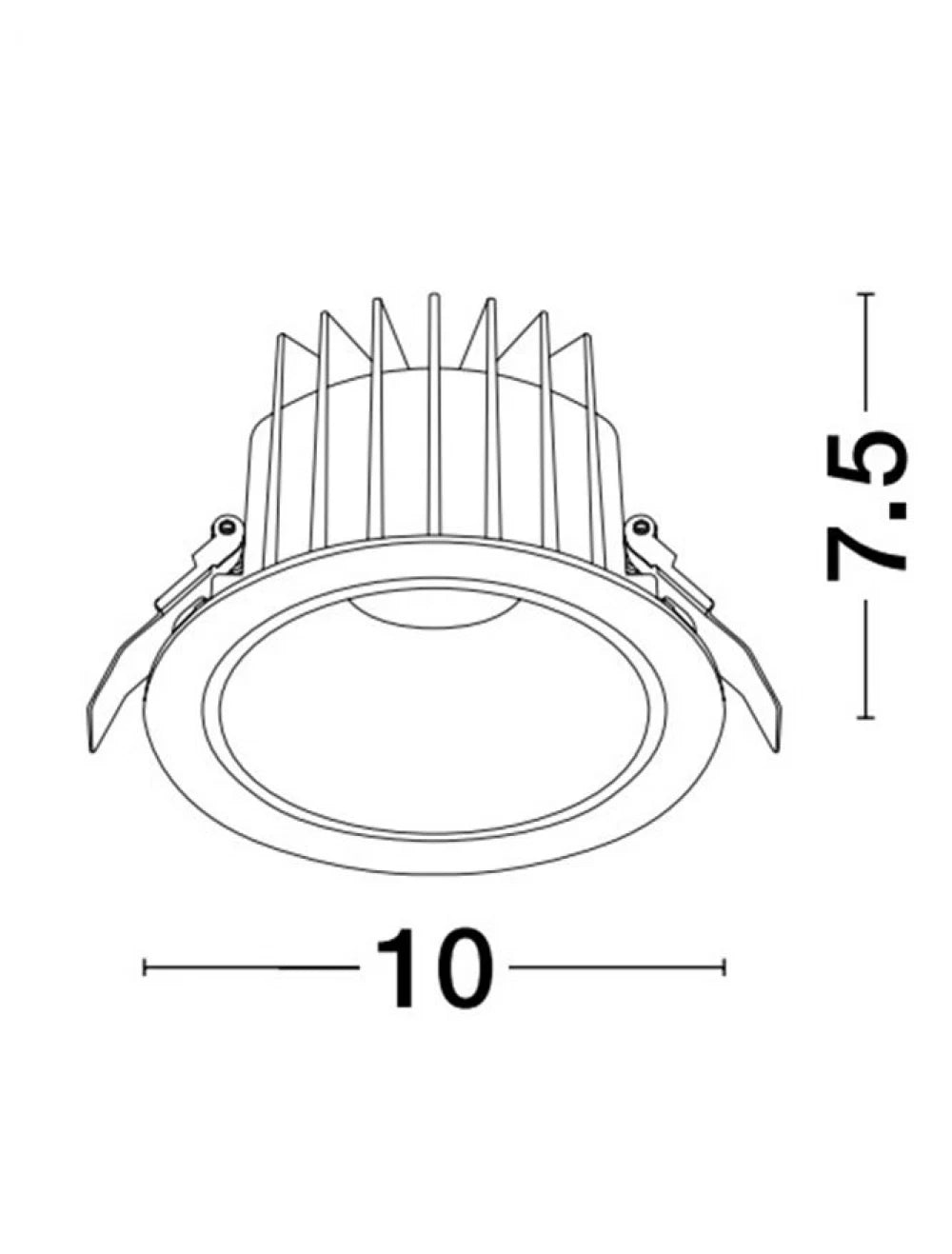 Spot incastrat din Aluminiu Alb H7.5xL10cm IP67 10W 923lm 3000k BRADY