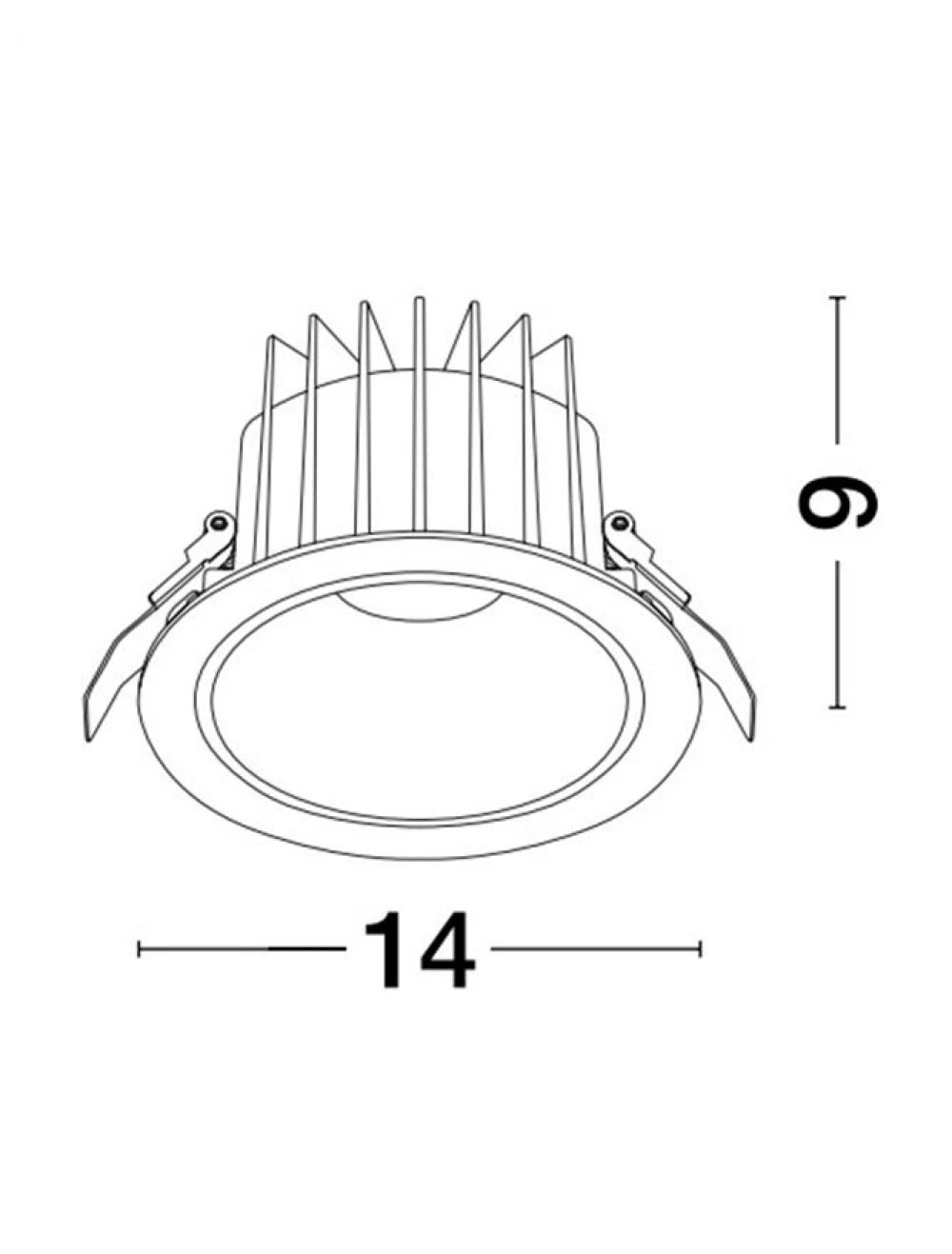 Spot incastrat din Aluminiu Alb H9xL14cm IP67 20W 1847lm 3000k BRADY