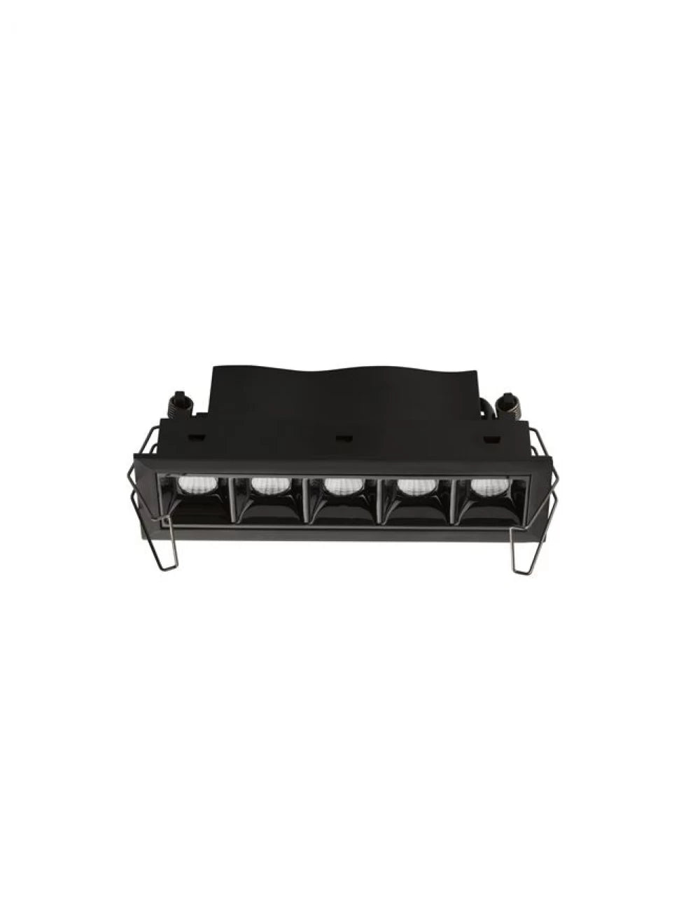 Spot incastrat din Aluminiu Negru H5.7xL15cm IP32 5*2W 820lm 3000k SWAN