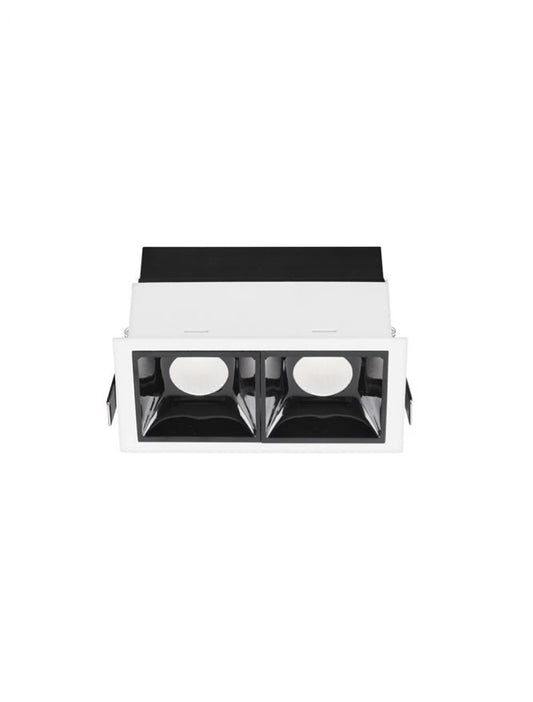 Spot incastrat din Aluminiu Alb/Negru H6.8xL11.5cm IP20 14W 1000lm 3000k SOREL