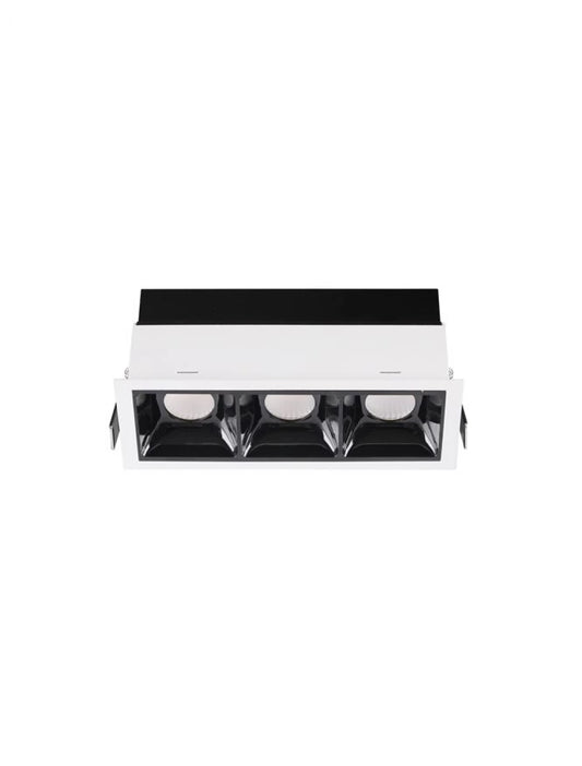 Spot incastrat din Aluminiu Alb/Negru H6.8xL15.5cm IP20 21W 1545lm 3000k SOREL