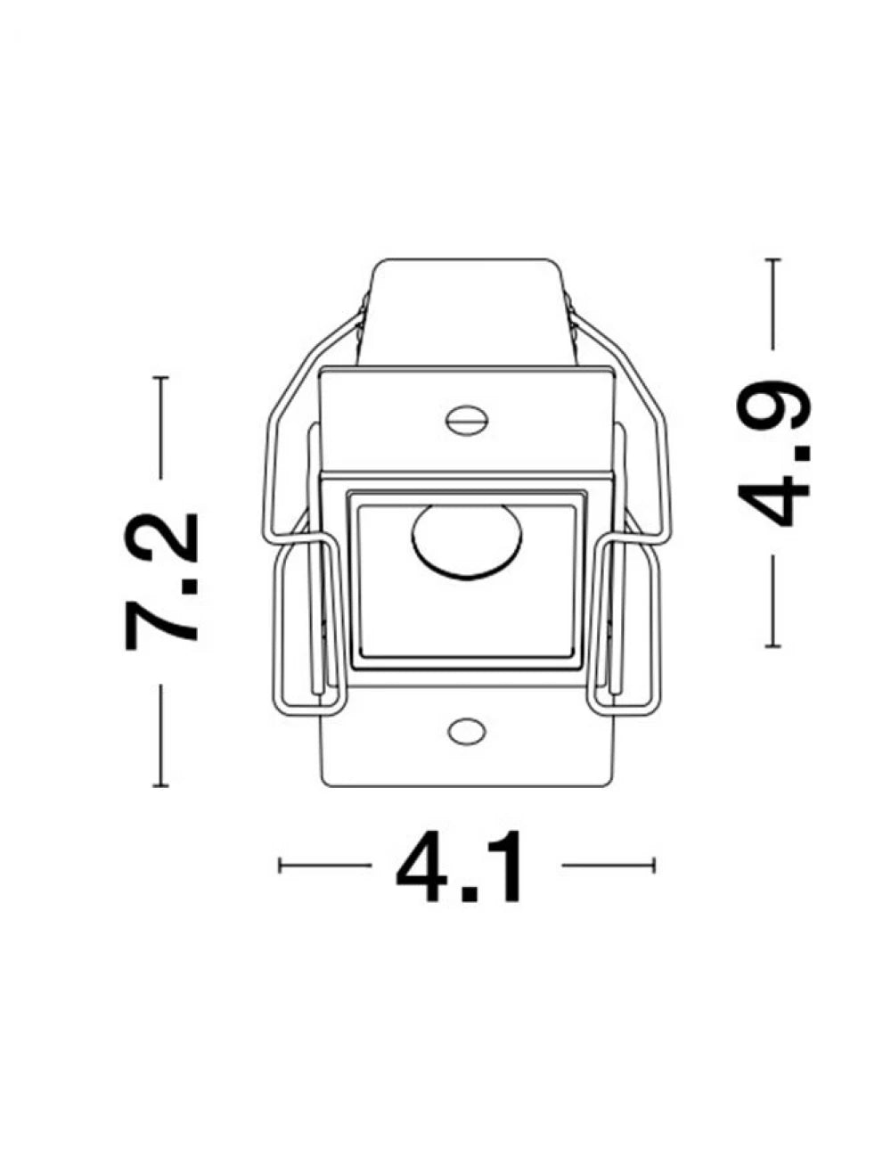 Spot incastrat din Aluminiu Alb H4.9xL7.2cm IP20 3W 160lm 3000k AKIRA