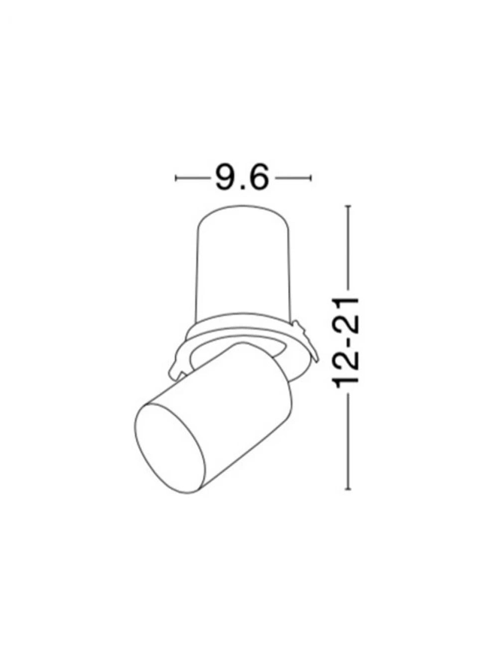 Spot incastrat din Aluminiu Alb H12/21xL9.6cm IP20 15W 1189lm 3000k JUNO