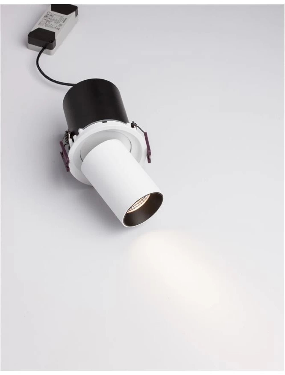 Spot incastrat din Aluminiu Alb/Negru H21xL6cm IP32 12W 720lm 3000k PIN