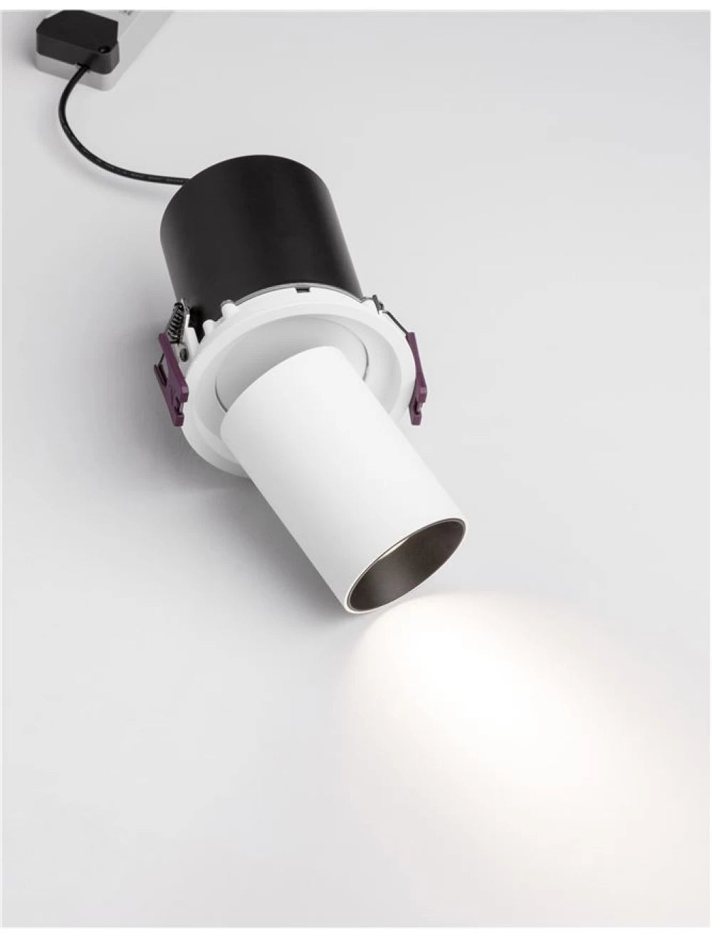 Spot incastrat din Aluminiu Alb/Negru H21xL6cm IP32 12W 720lm 3000k PIN