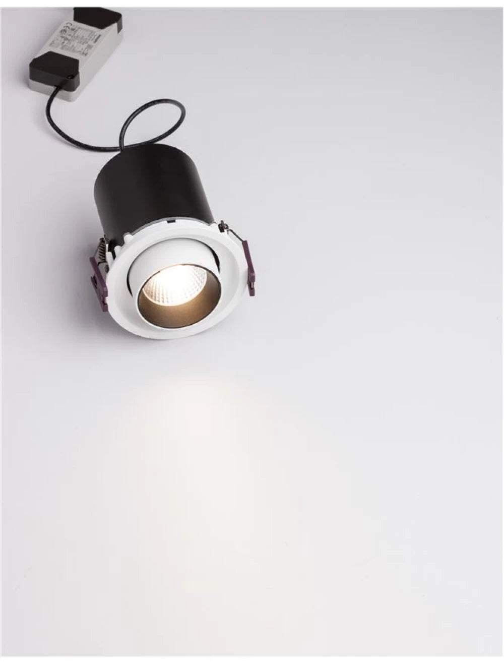 Spot incastrat din Aluminiu Alb/Negru H21xL6cm IP32 12W 720lm 3000k PIN