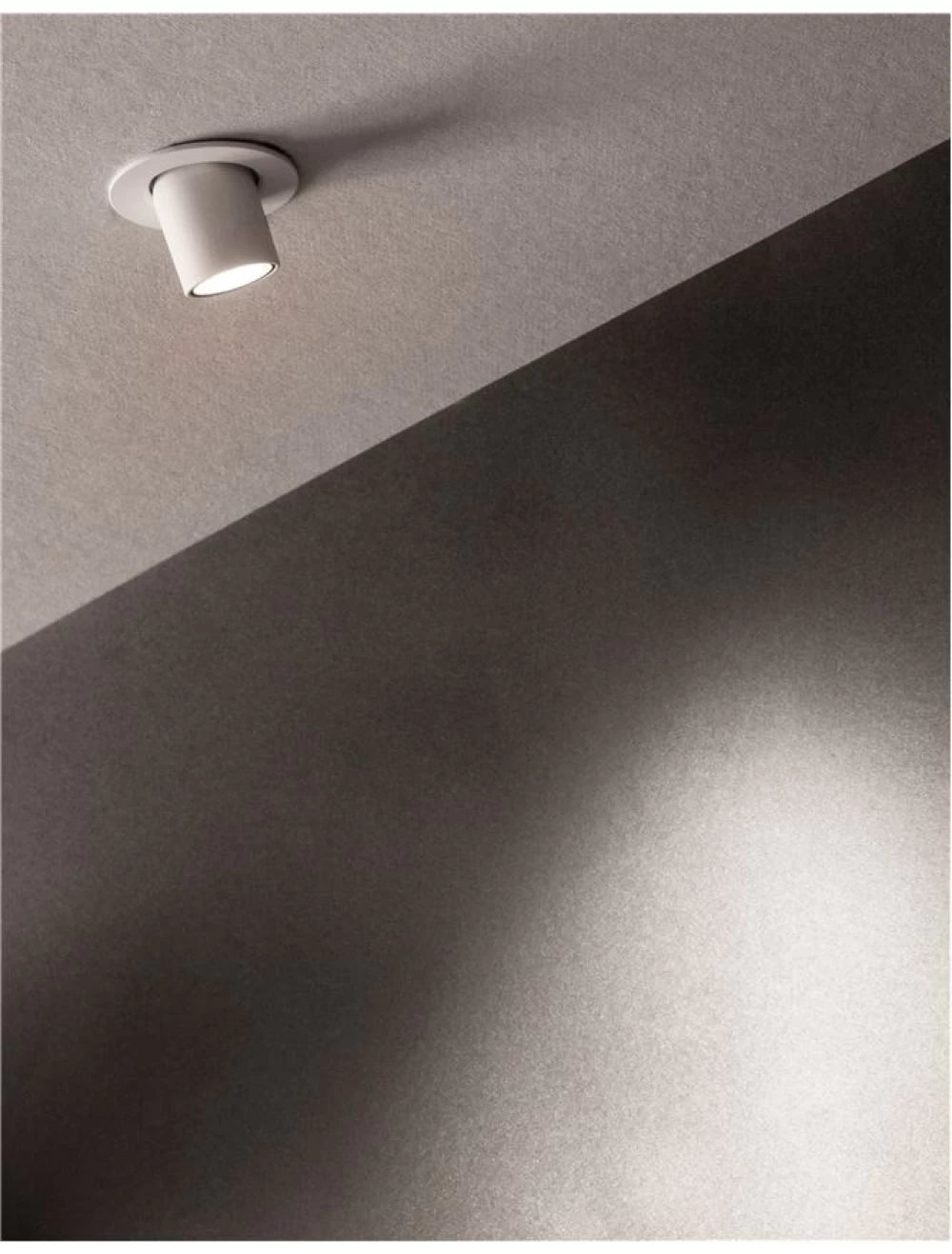 Spot incastrat din Aluminiu Alb H6.8xL5.2cm IP20 3W 270lm 3000k DESERT