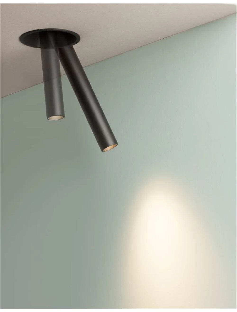 Spot incastrat din Aluminiu Negru H25xL2.6cm IP20 6W 740lm 3000k ZETAN
