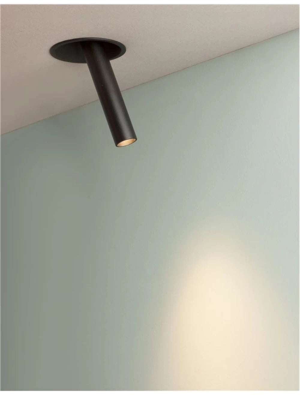 Spot incastrat din Aluminiu Negru H25xL2.6cm IP20 6W 740lm 3000k ZETAN