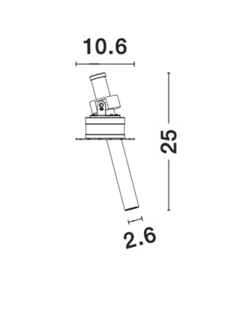 Spot incastrat din Aluminiu Alb H25xL2.6cm IP20 6W 740lm 3000k OVO