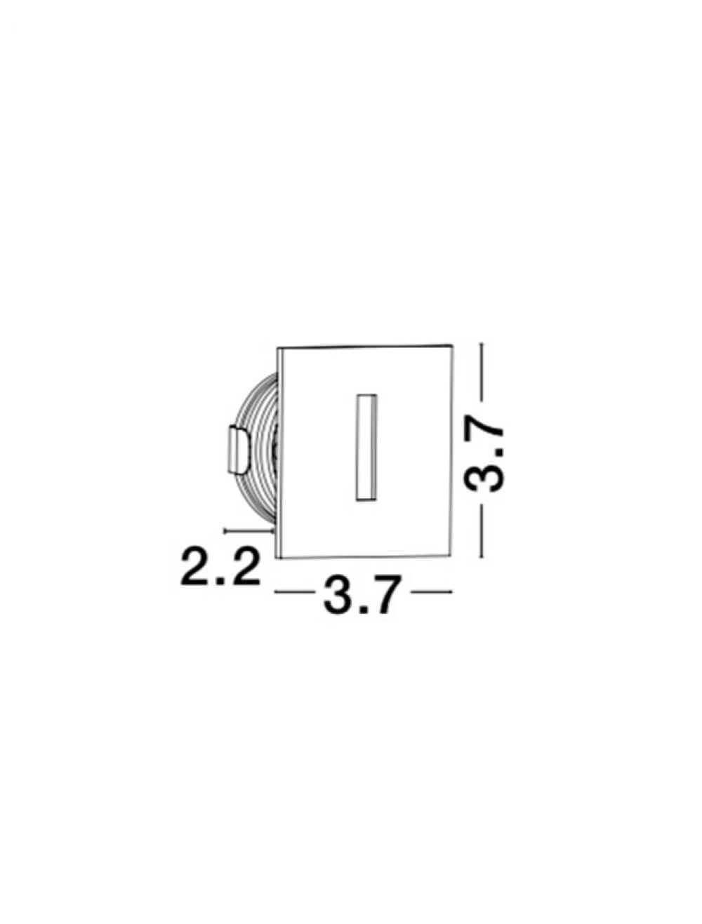 Spot incastrat din Aluminiu Alb H3.7xL3.7cm IP54 1W 70lm 3000k PASSAGGIO
