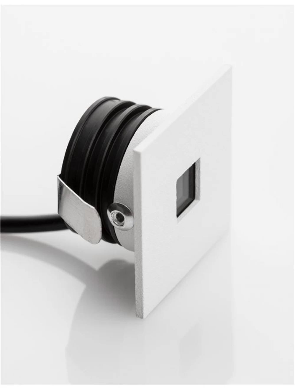Spot incastrat pentru scari din Aluminiu Alb H3.7xL3.7cm IP54 1W 70lm 3000k PASSAGGIO