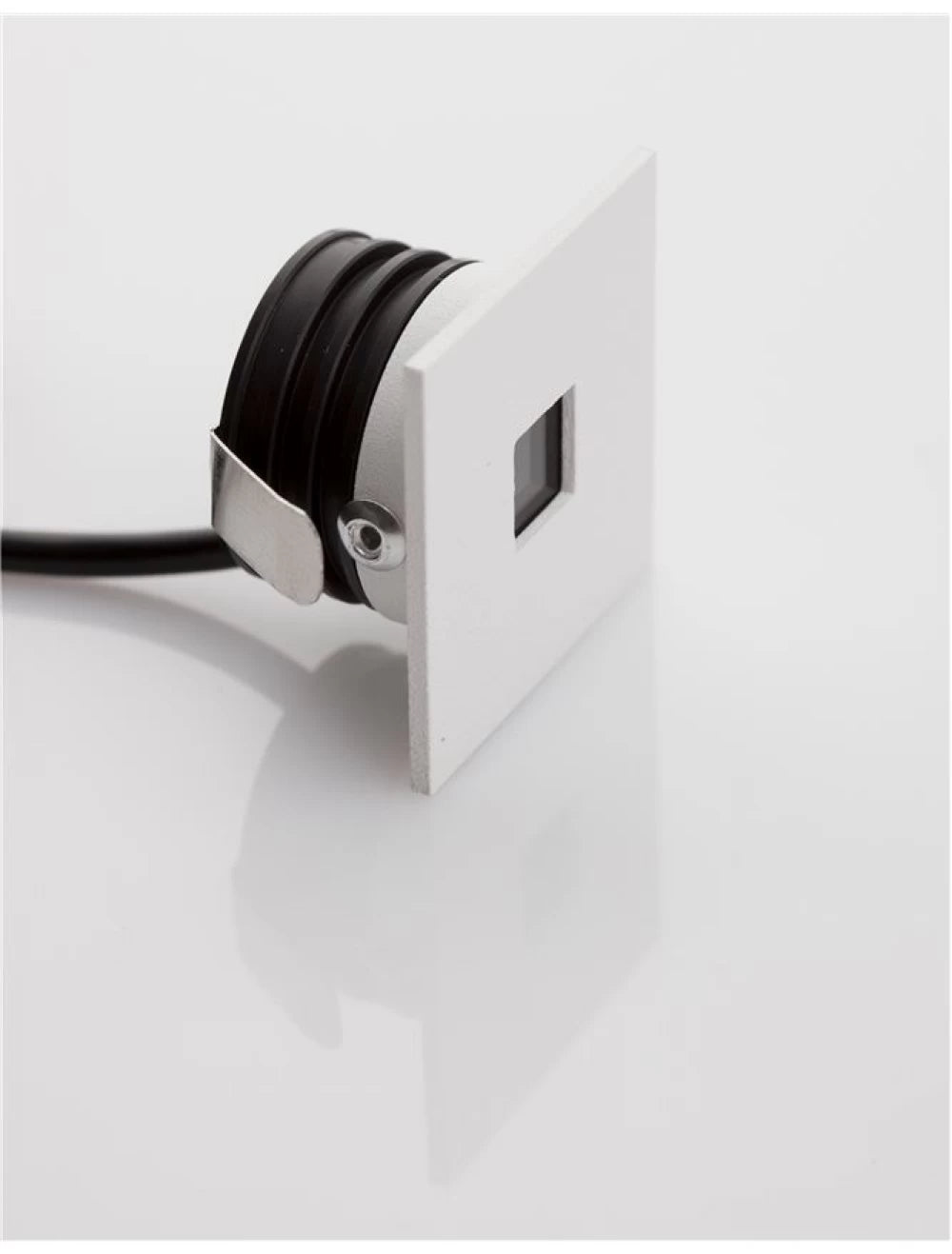 Spot incastrat pentru scari din Aluminiu Alb H3.7xL3.7cm IP54 1W 70lm 3000k PASSAGGIO