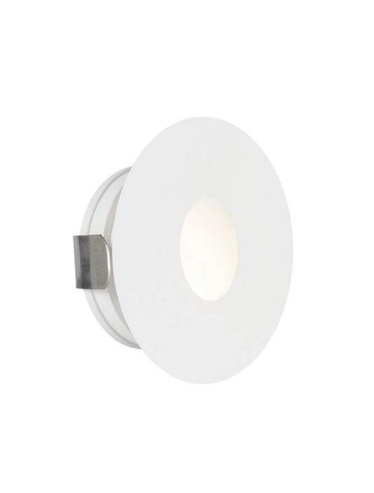 Spot incastrat pentru scari din Aluminiu Alb H3.9xL3.9cm IP54 1W 70lm 3000k PASSAGGIO
