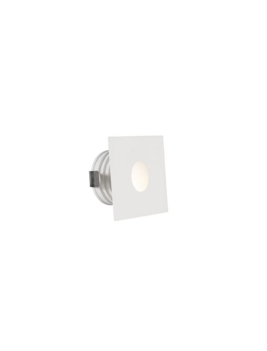 Spot incastrat pentru scari din Aluminiu Alb H3.9xL3.9cm IP54 1W 70lm 3000k PASSAGGIO