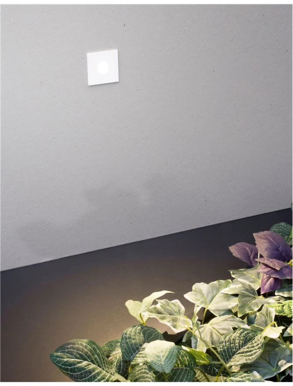 Spot incastrat pentru scari din Aluminiu Alb H3.9xL3.9cm IP54 1W 70lm 3000k PASSAGGIO