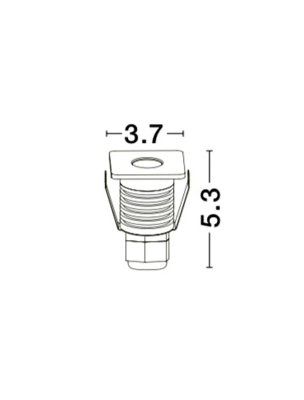 Spot incastrat pentru scari din Aluminiu Argintiu H5.3xL3.7cm IP67 1W 60lm 3000k BANG