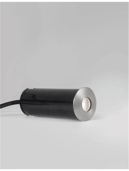 Spot incastrat pentru scari din Aluminiu Argintiu H5.3xL3.7cm IP67 1W 60lm 3000k BANG