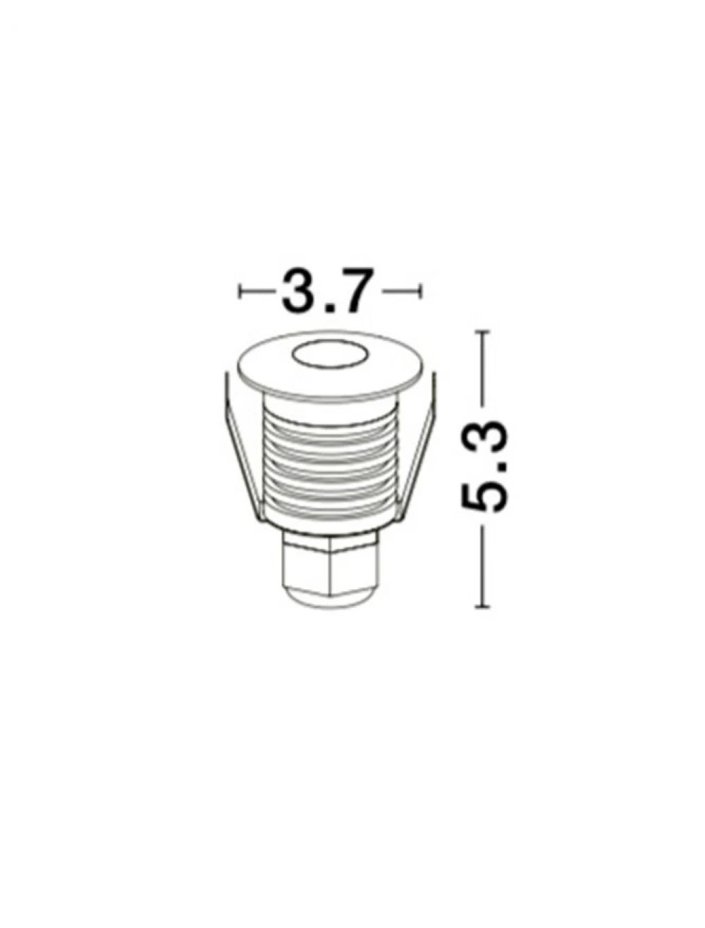 Spot incastrat pentru scari din Aluminiu Alb H5.3xL3.7cm IP67 1W 60lm 3000k BANG