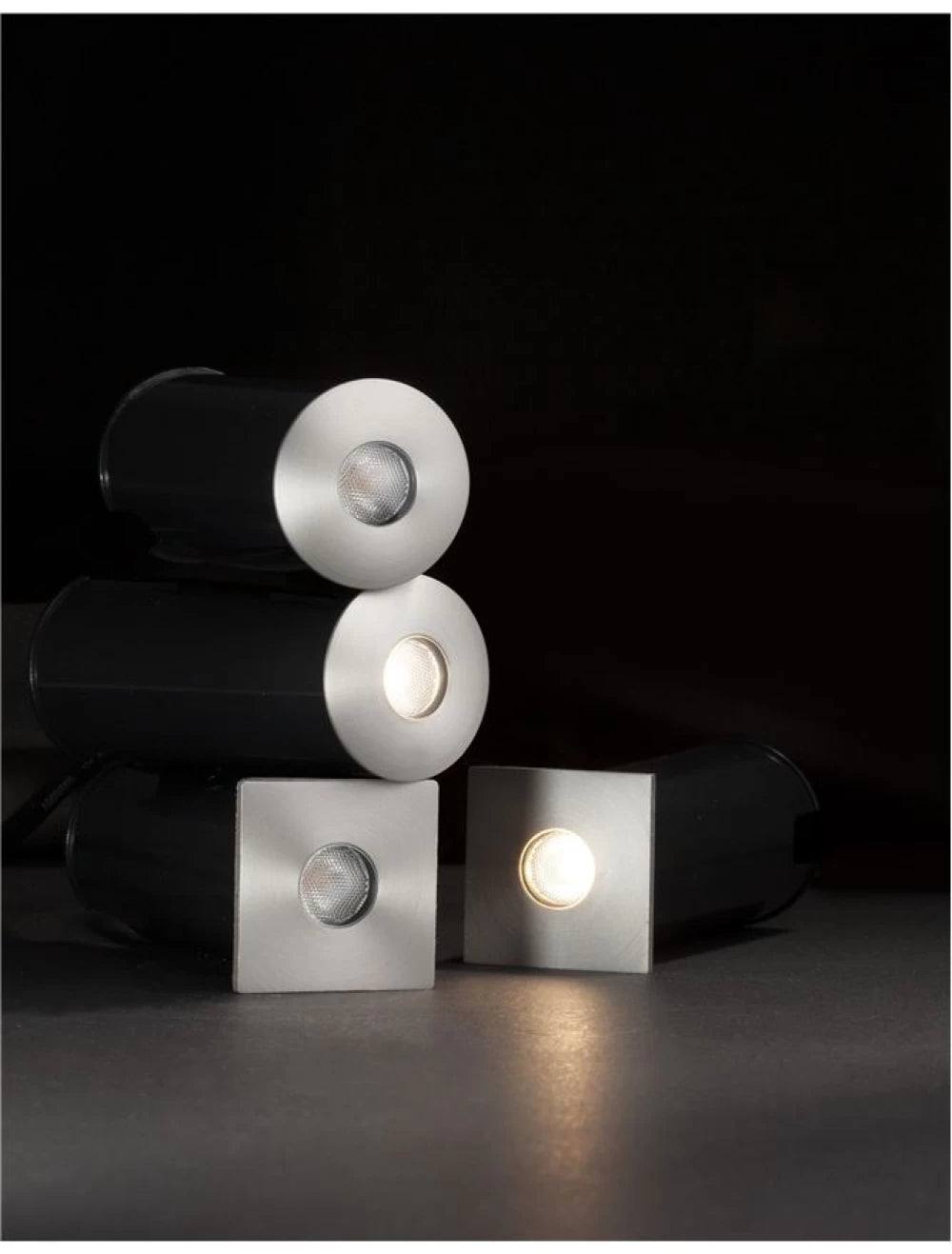 Spot incastrat pentru scari din Aluminiu Argintiu H9xL4.2cm IP67 1W 60lm 3000k BANG