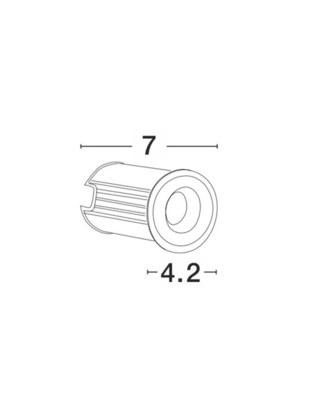 Spot incastrat pentru scari din Aluminiu Argintiu H9xL4.2cm IP67 1W 60lm 3000k BANG