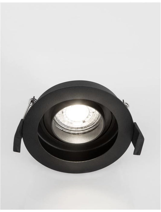 Spot incastrat din Aluminiu Negru H3.8xL10cm IP20 LED GU10 CEDI