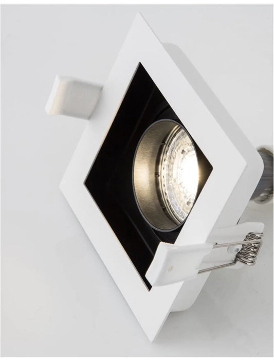 Spot incastrat din Aluminiu Alb interior negru H3.8xL10cm IP20 LED GU10 CEDI