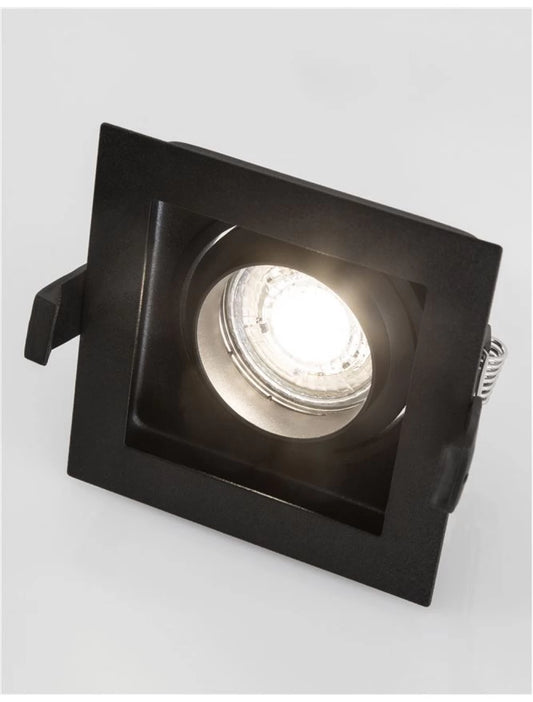 Spot incastrat din Aluminiu Negru H3.8xL10cm IP20 LED GU10 CEDI
