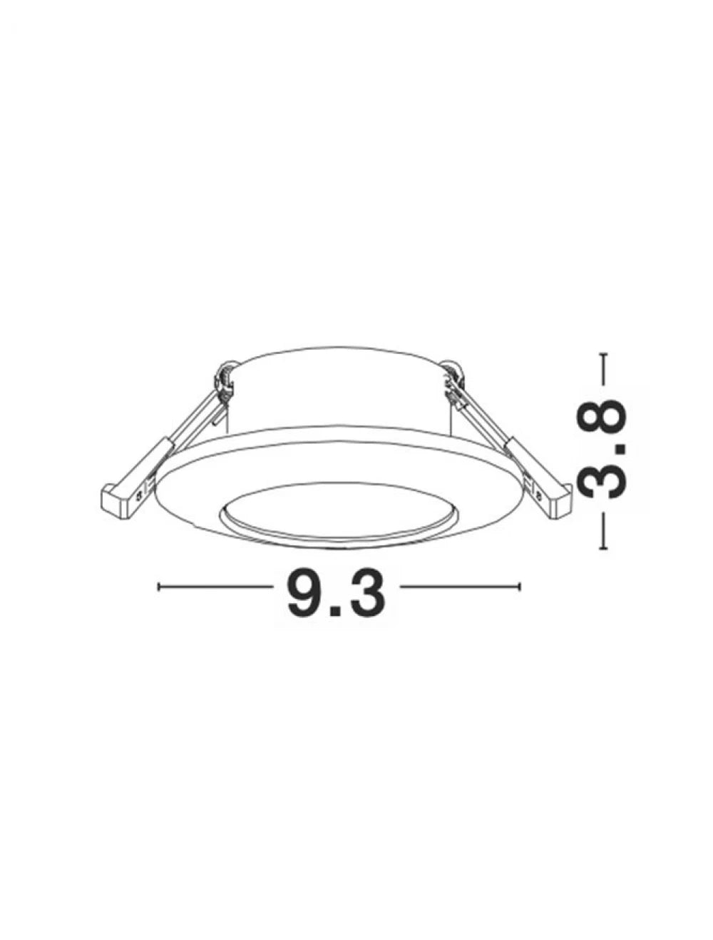 Spot incastrat din Aluminiu Alb H3.8xL9.3cm IP44 LED GU10 TEX
