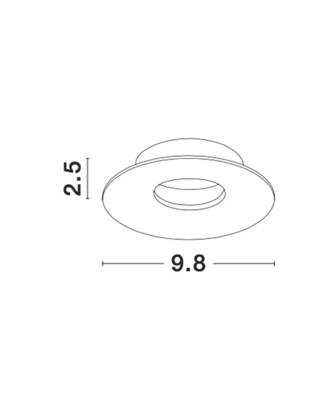 Spot incastrat din Aluminiu Alb H2.5xL9.8cm IP20 LED GU10 REDO