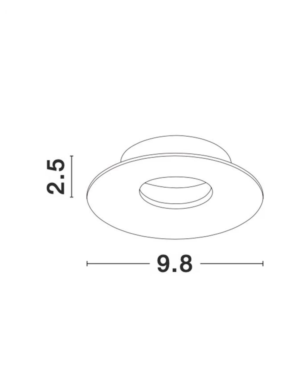 Spot incastrat din Aluminiu Negru H2.5xL9.8cm IP20 LED GU10 REDO