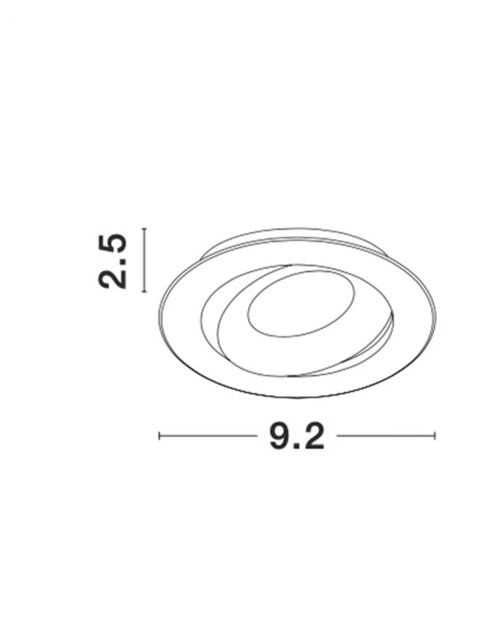 Spot incastrat din Aluminiu Alb H2.5xL9.2cm IP20 LED GU10 REDO