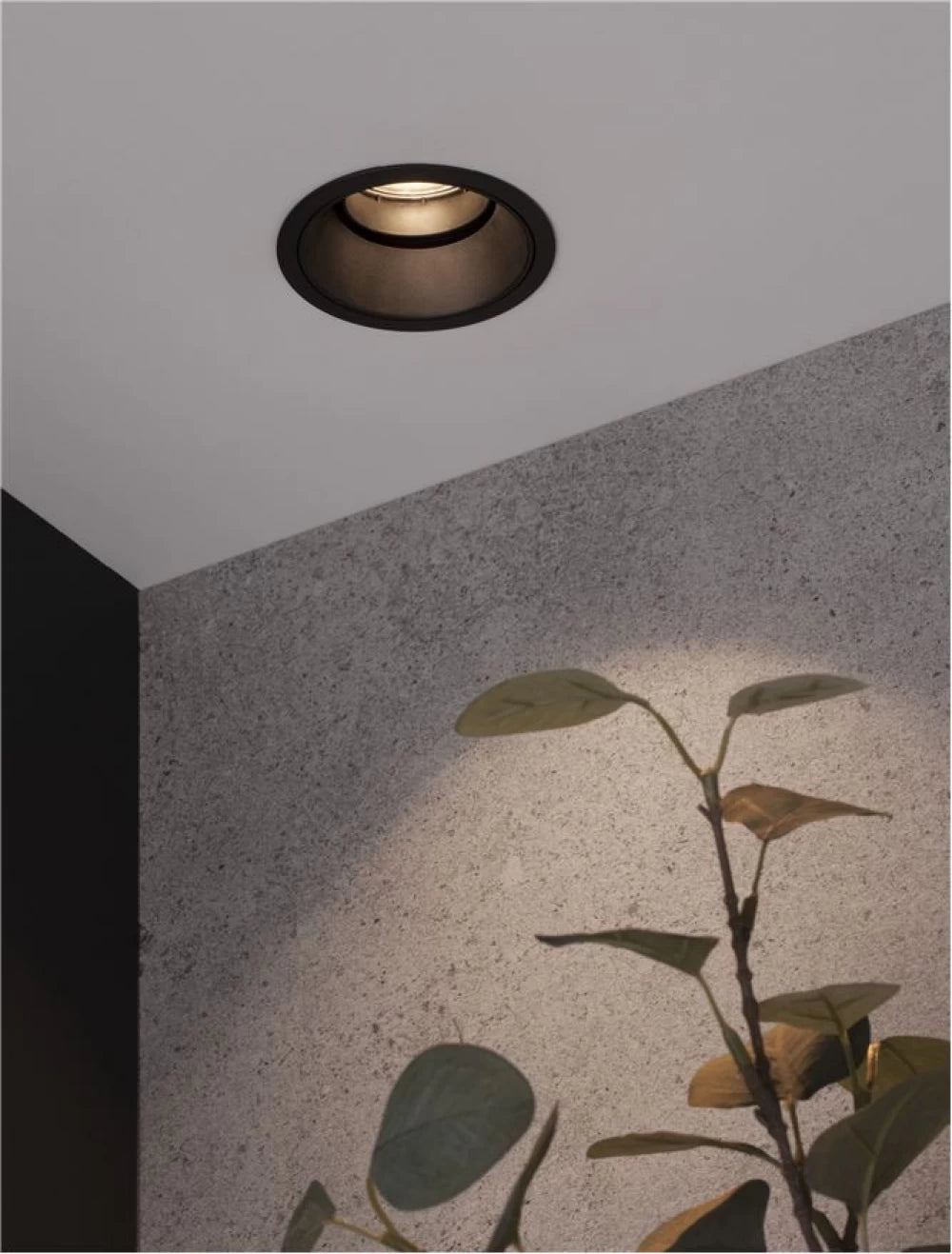 Spot incastrat din Aluminiu Negru H4.9xL9cm IP20 LED GU10 REINA