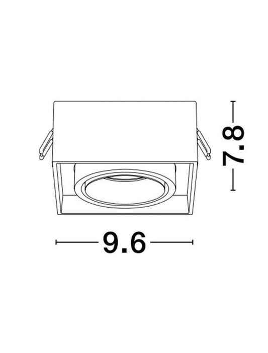 Spot incastrat din Aluminiu Alb H7.8xL9.6cm IP20 LED GU10 BROOK