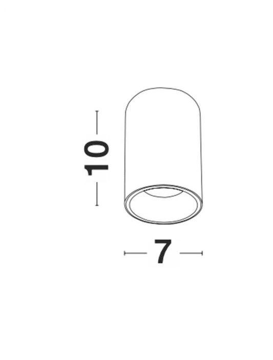 Spot aplicat din Aluminiu Alb H10xL7cm IP20 LED GU10 NED