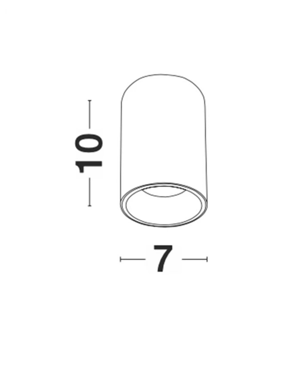 Spot aplicat din Aluminiu Negru H10xL7cm IP20 LED GU10 NED
