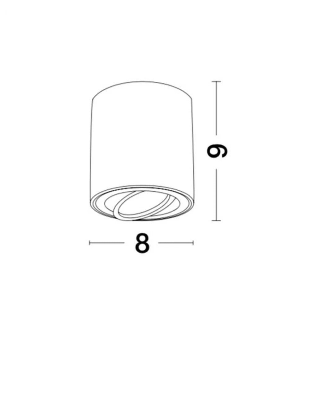 Spot aplicat din Aluminiu Alb H9xL8cm IP20 LED GU10 GOZZANO