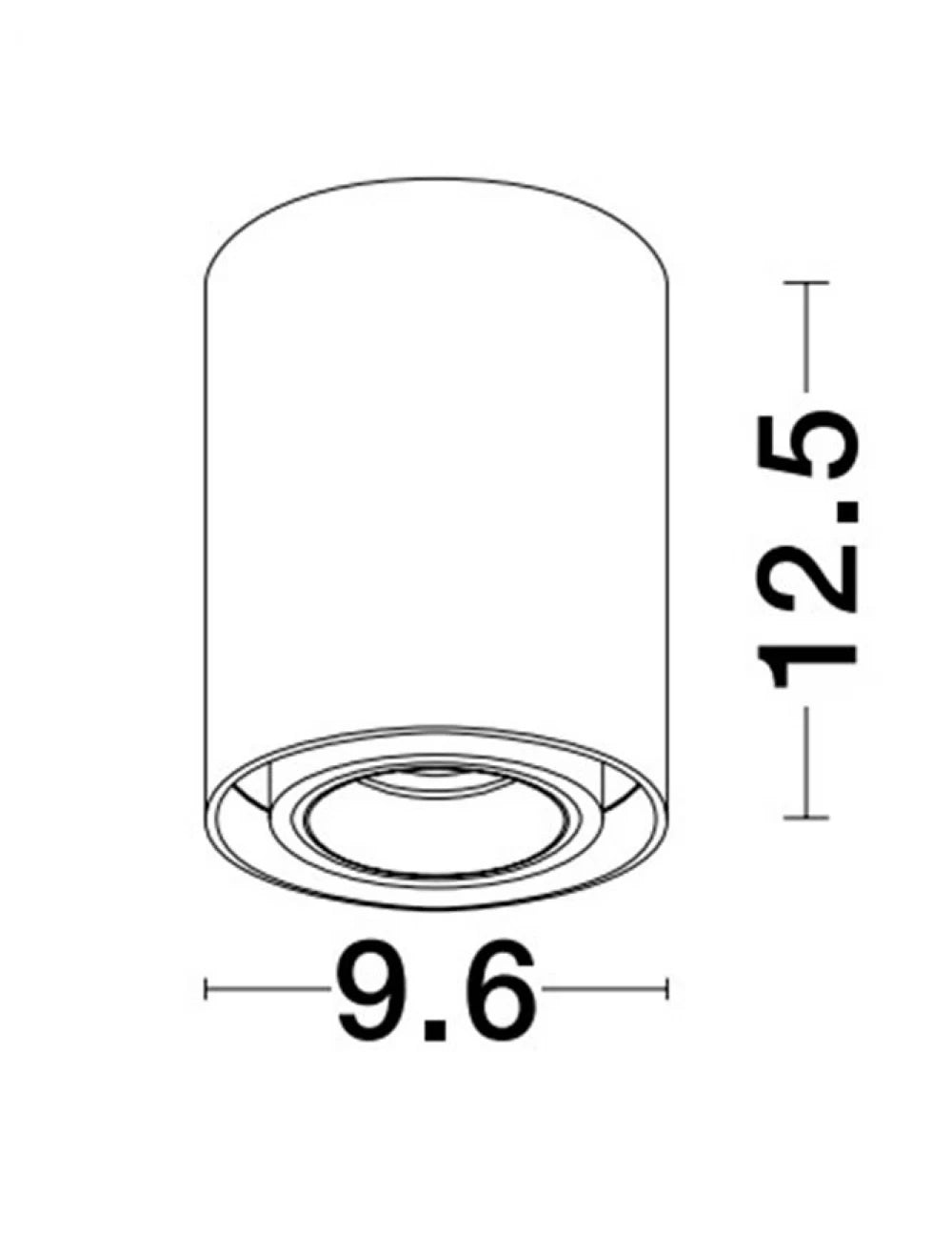Spot aplicat din Aluminiu Negru H12.5xL9.6cm IP20 LED GU10 ULTY