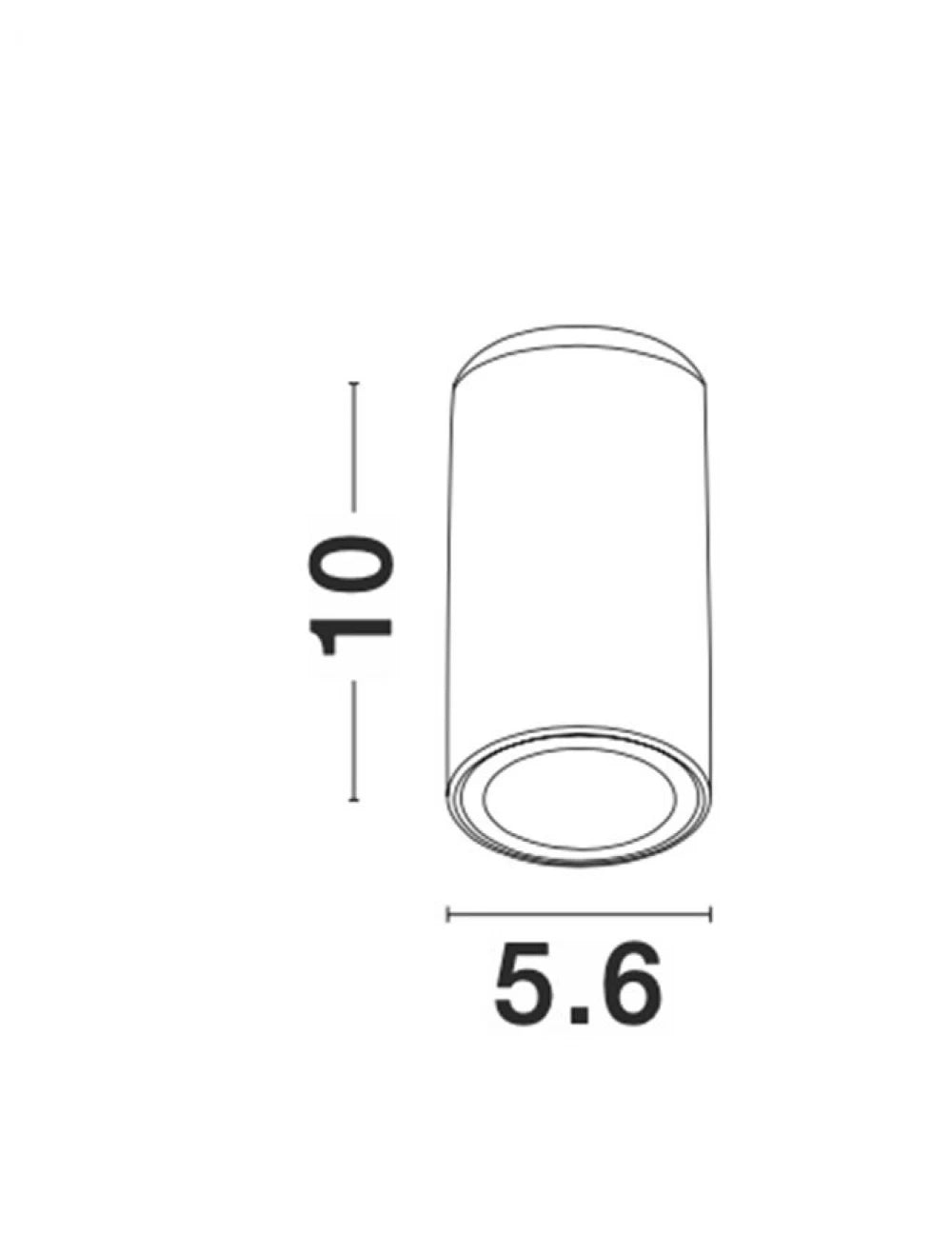Spot aplicat din Aluminiu Alb H10xL5.6cm IP20 LED GU10 GENER