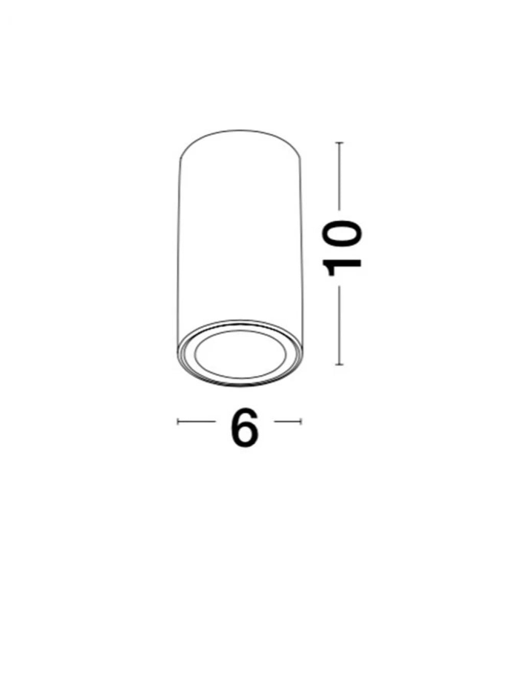 Spot aplicat din Aluminiu Negru H10xL6cm IP20 LED GU10 MARUPE