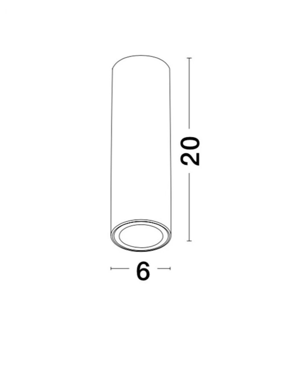 Spot aplicat din Aluminiu Alb H20xL6cm IP20 LED GU10 MARUPE
