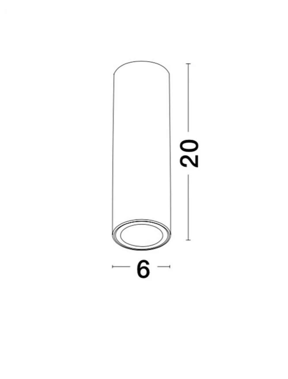 Spot aplicat din Aluminiu Negru H20xL6cm IP20 LED GU10 MARUPE