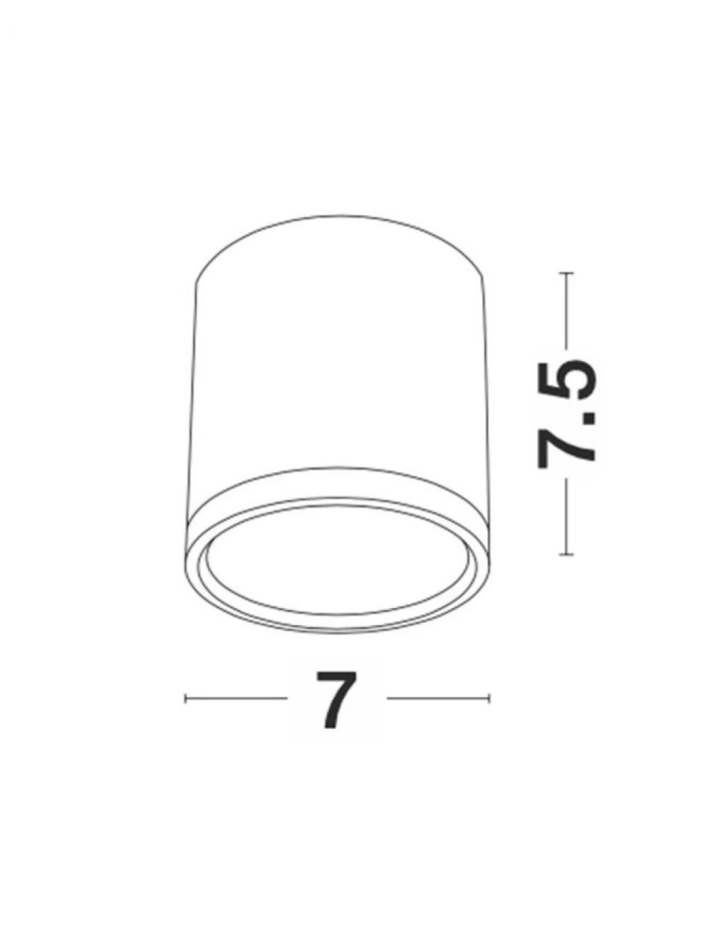 Spot aplicat din Aluminiu Alb H7.5xL7cm IP20 7W 570lm 4000k GARF