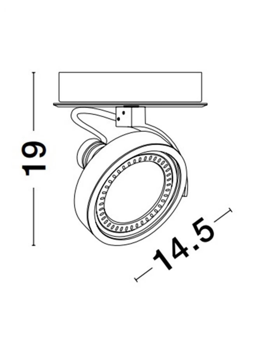 Spot aplicat din Aluminiu Alb H19xL14.5cm IP20 LED AR111 THOMAS