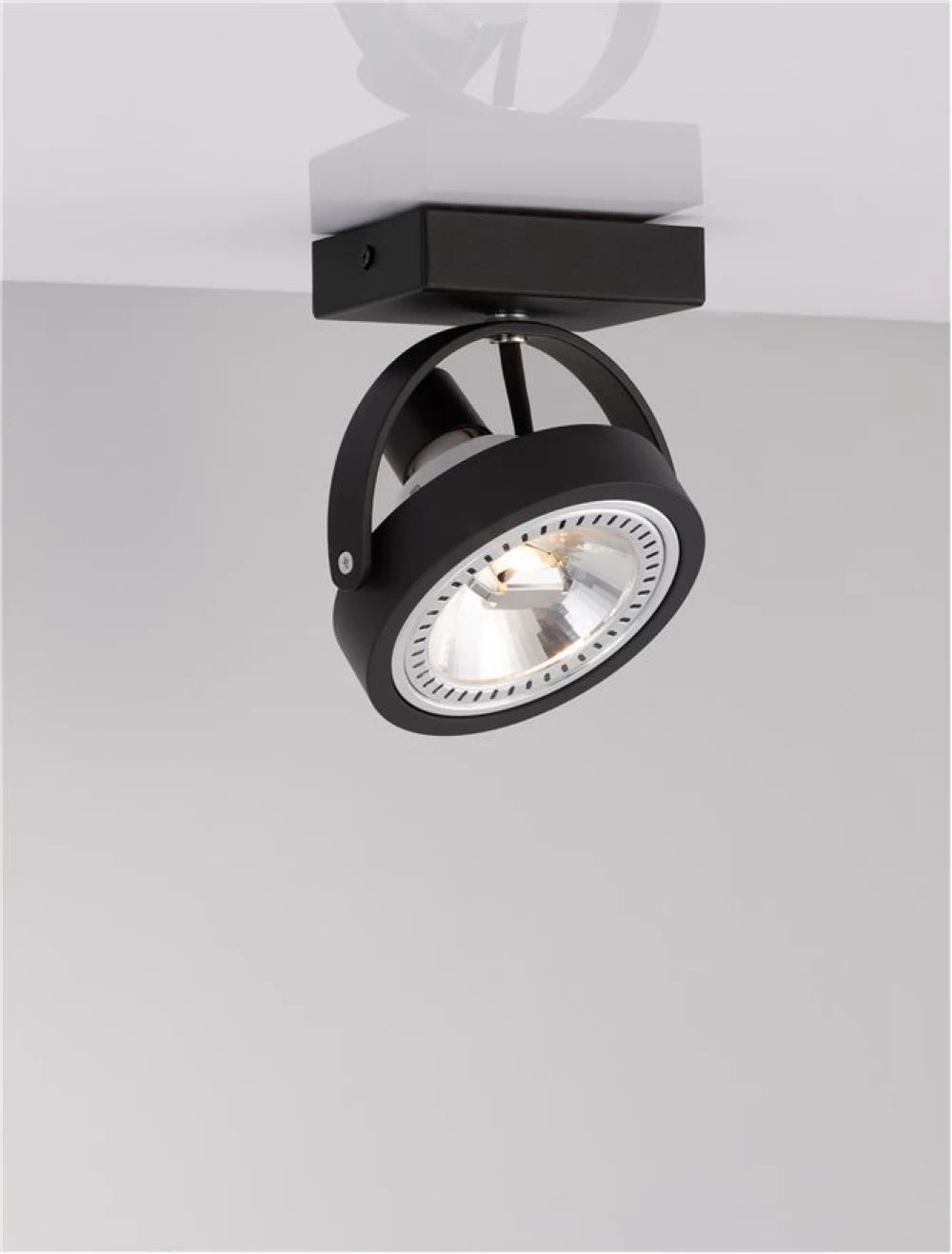 Spot aplicat din Aluminiu Negru H17xL13.6cm IP20 LED AR111 THOMAS