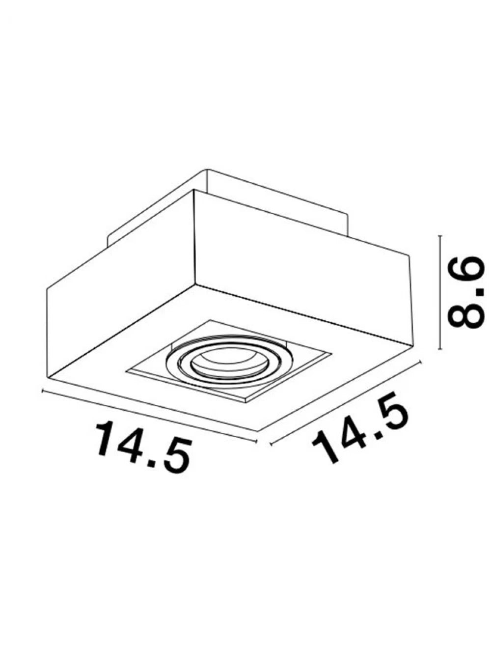 Spot aplicat din Aluminiu Alb H8.6xL14.5cm IP20 LED GU10 ROBIN