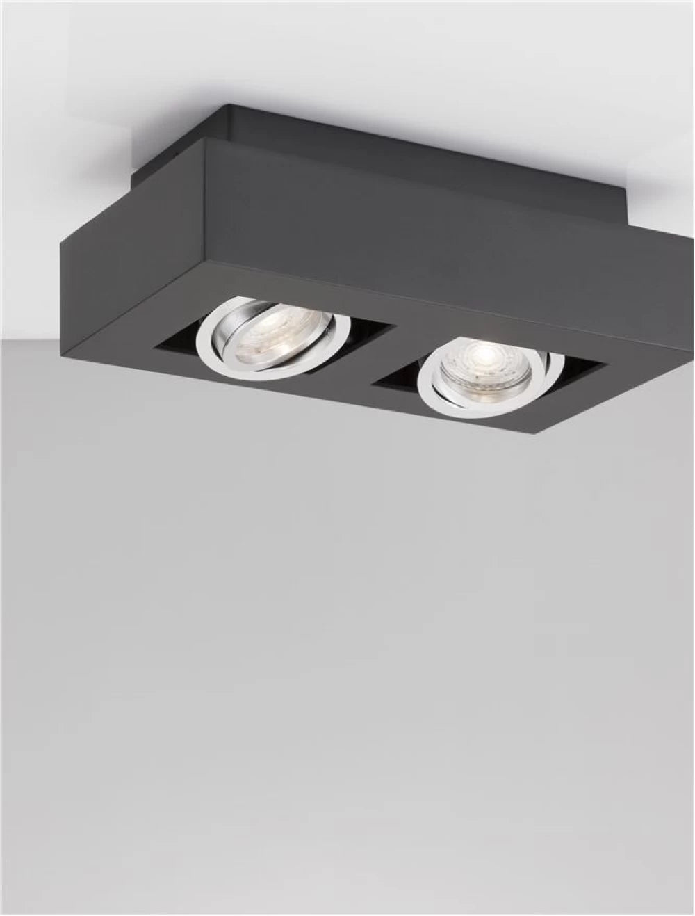 Spot aplicat din Aluminiu Negru H8.6xL25cm IP20 LED GU10 ROBIN