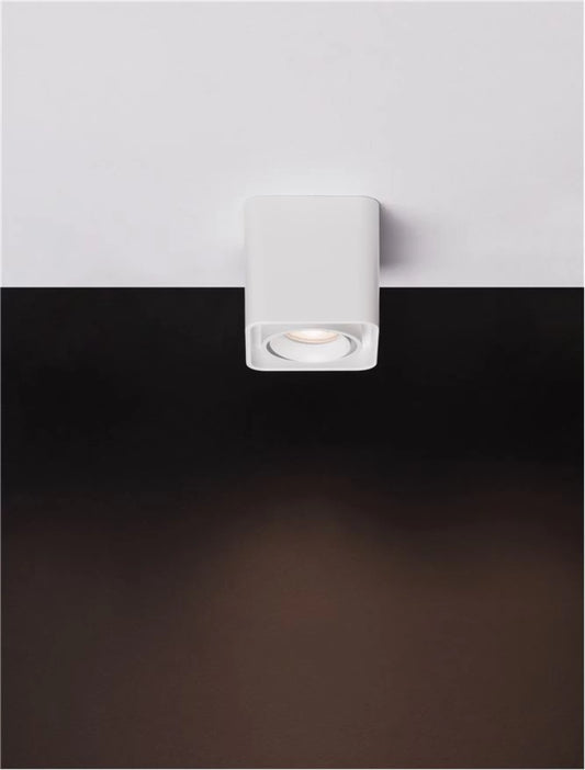 Spot aplicat din Aluminiu Alb H10xL11cm IP20 LED GU10 NAMI
